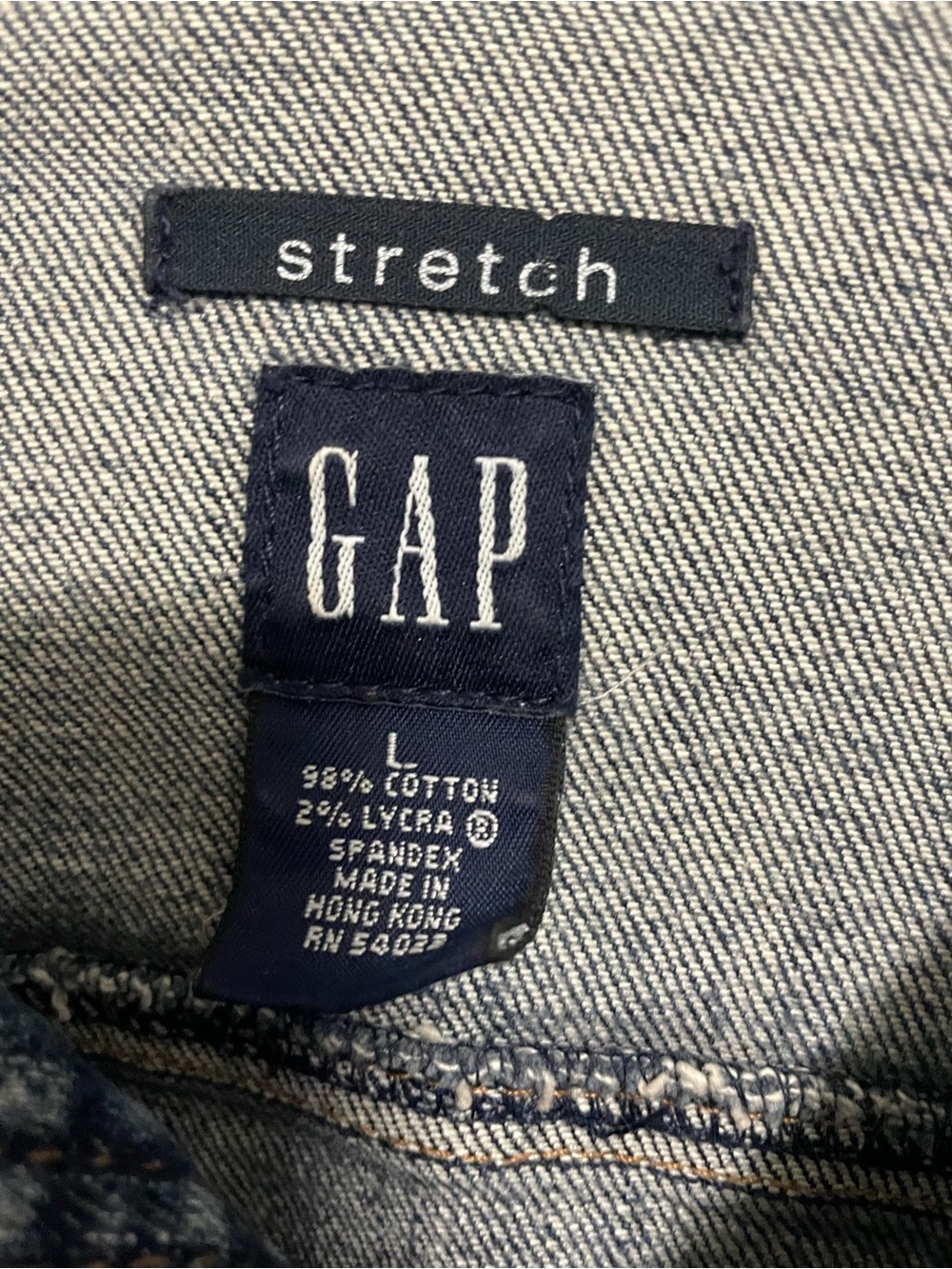 GAP Women’s Medium Blue Denim Zip Jacket - Picture 3 of 3